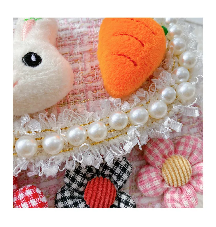 Fashion Children's Bag Cute Flower Baby Girl Coin Purse Cotton Linen Cartoon Bunny Children's Crossbody Bag display picture 52