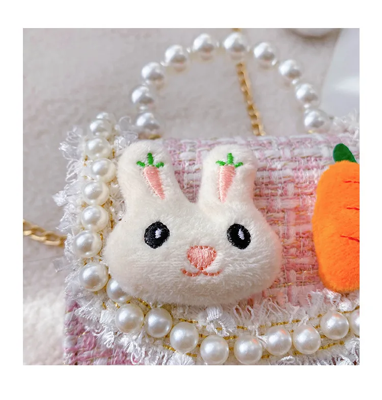 Fashion Children's Bag Cute Flower Baby Girl Coin Purse Cotton Linen Cartoon Bunny Children's Crossbody Bag display picture 54