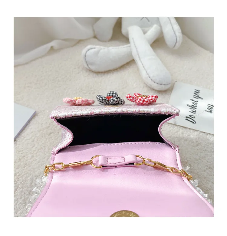 Fashion Children's Bag Cute Flower Baby Girl Coin Purse Cotton Linen Cartoon Bunny Children's Crossbody Bag display picture 60