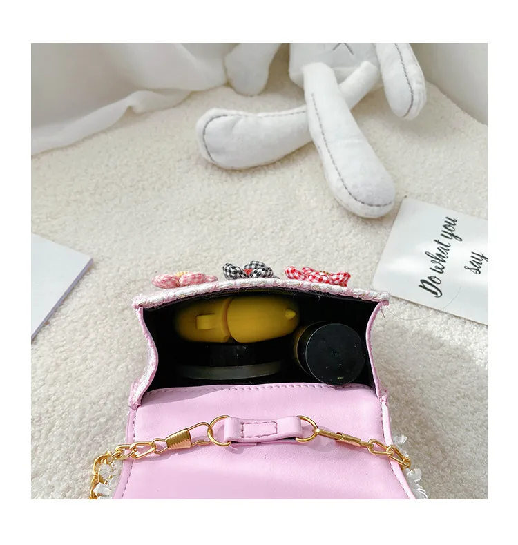 Fashion Children's Bag Cute Flower Baby Girl Coin Purse Cotton Linen Cartoon Bunny Children's Crossbody Bag display picture 61