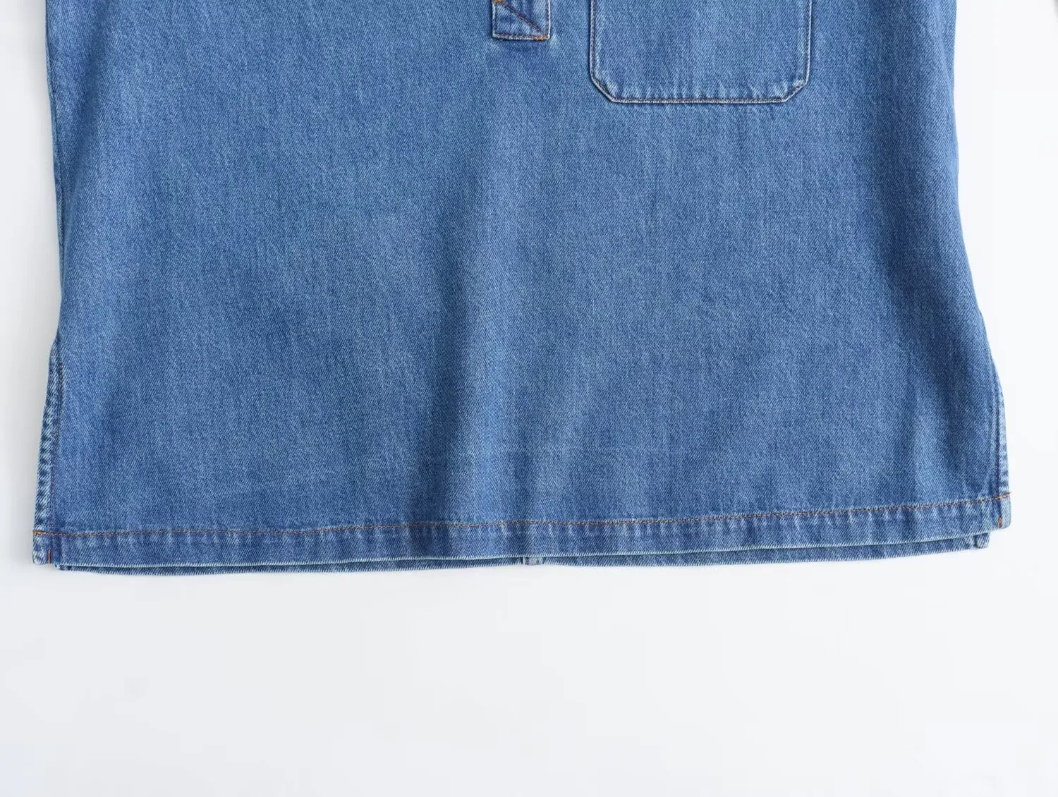 Spring  New Street Style Denim Shirt 1209427001 Casual Pants 1209795001 Suit display picture 14