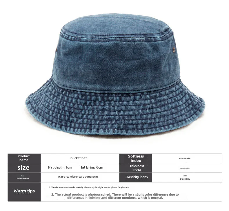Fisherman Hat Men's Autumn Washed Cowboy Hat Basin Hat Women's Autumn And Winter Cotton  Outdoor Distressed Mountaineering Sun Hat display picture 2