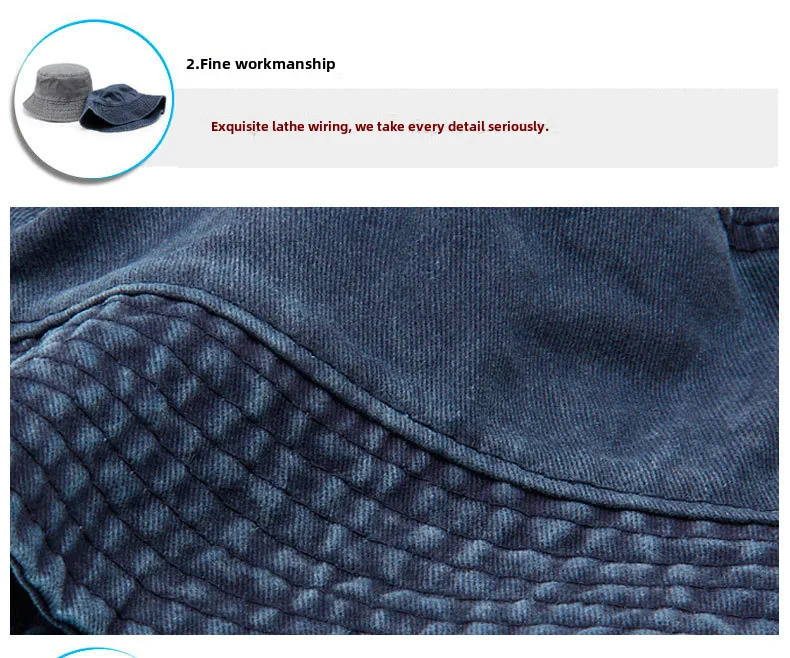 Fisherman Hat Men's Autumn Washed Cowboy Hat Basin Hat Women's Autumn And Winter Cotton  Outdoor Distressed Mountaineering Sun Hat display picture 13