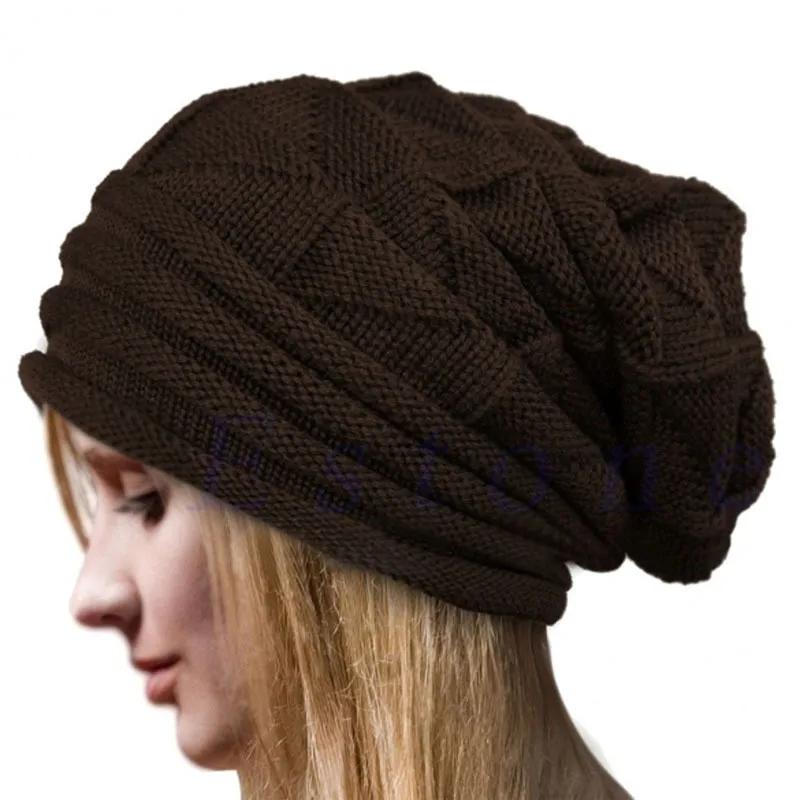 Popular Pleated Flanging Pullover Hat Women's Autumn And Winter Ski Wool Hat  Outdoor Knitted Hat display picture 1