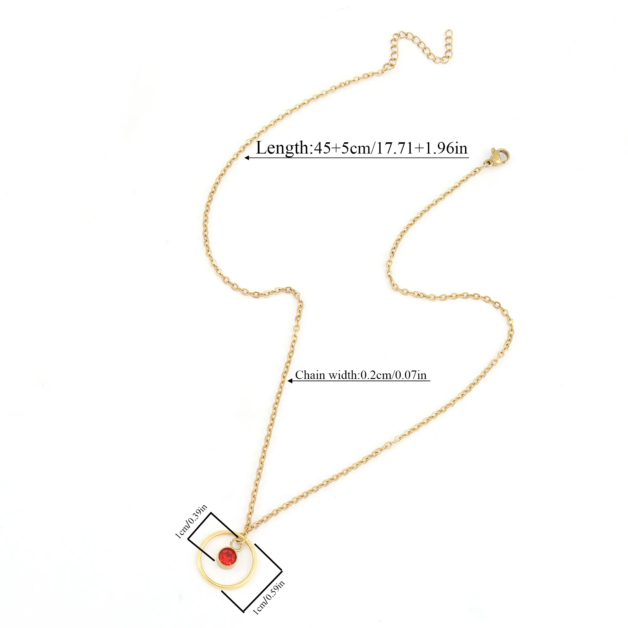 Elegant Simple Style Classic Style Round Multicolor 201 Stainless Steel 304 Stainless Steel Women's Pendant Necklace display picture 2