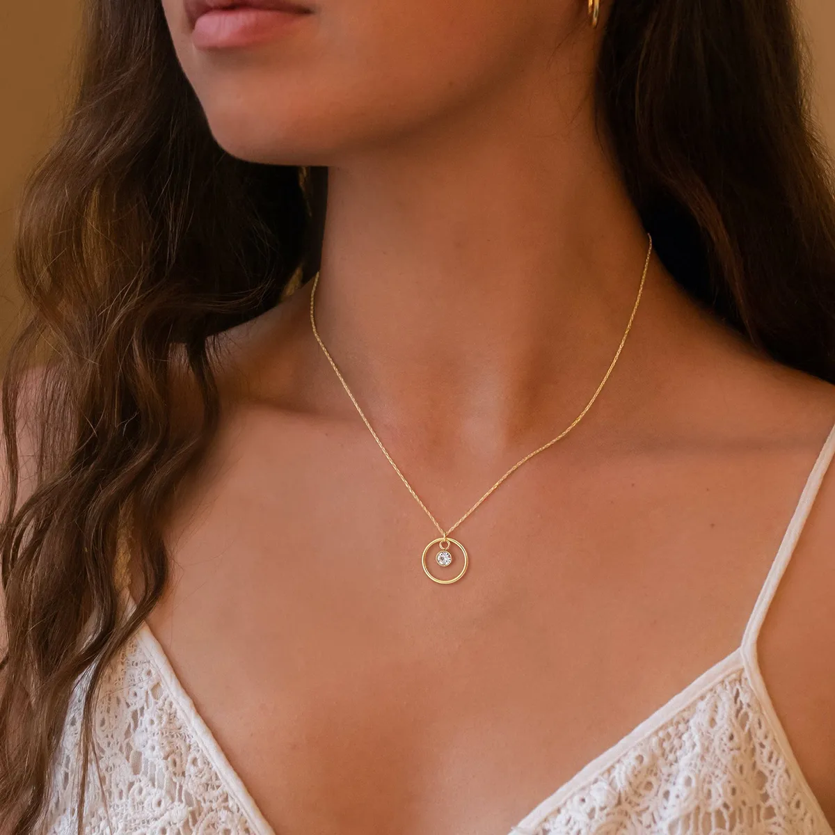 Elegant Simple Style Classic Style Round Multicolor 201 Stainless Steel 304 Stainless Steel Women's Pendant Necklace display picture 1