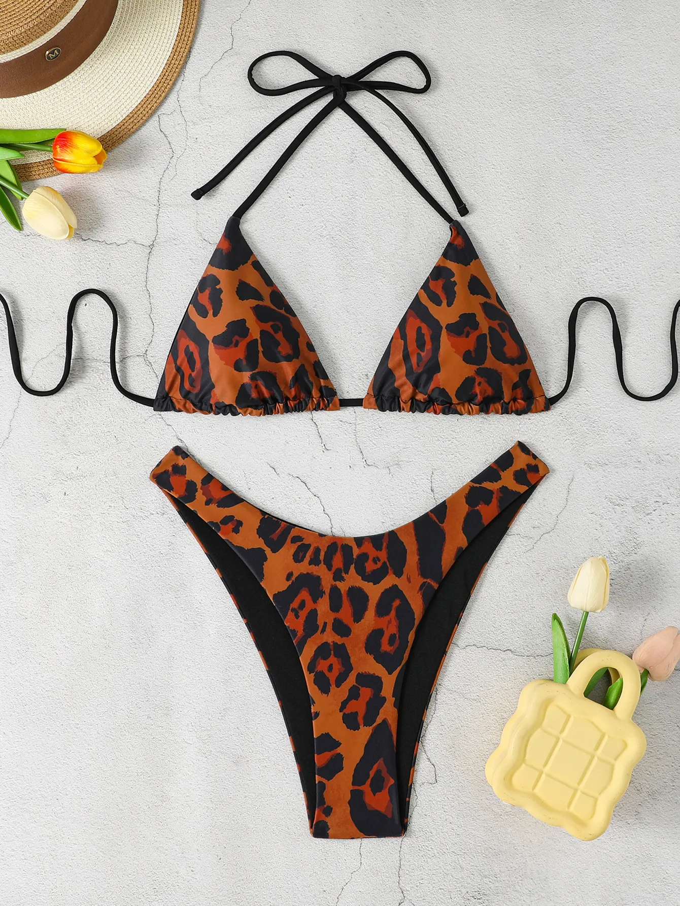 Women's Leopard 2 Pieces Set Swimwear display picture 2