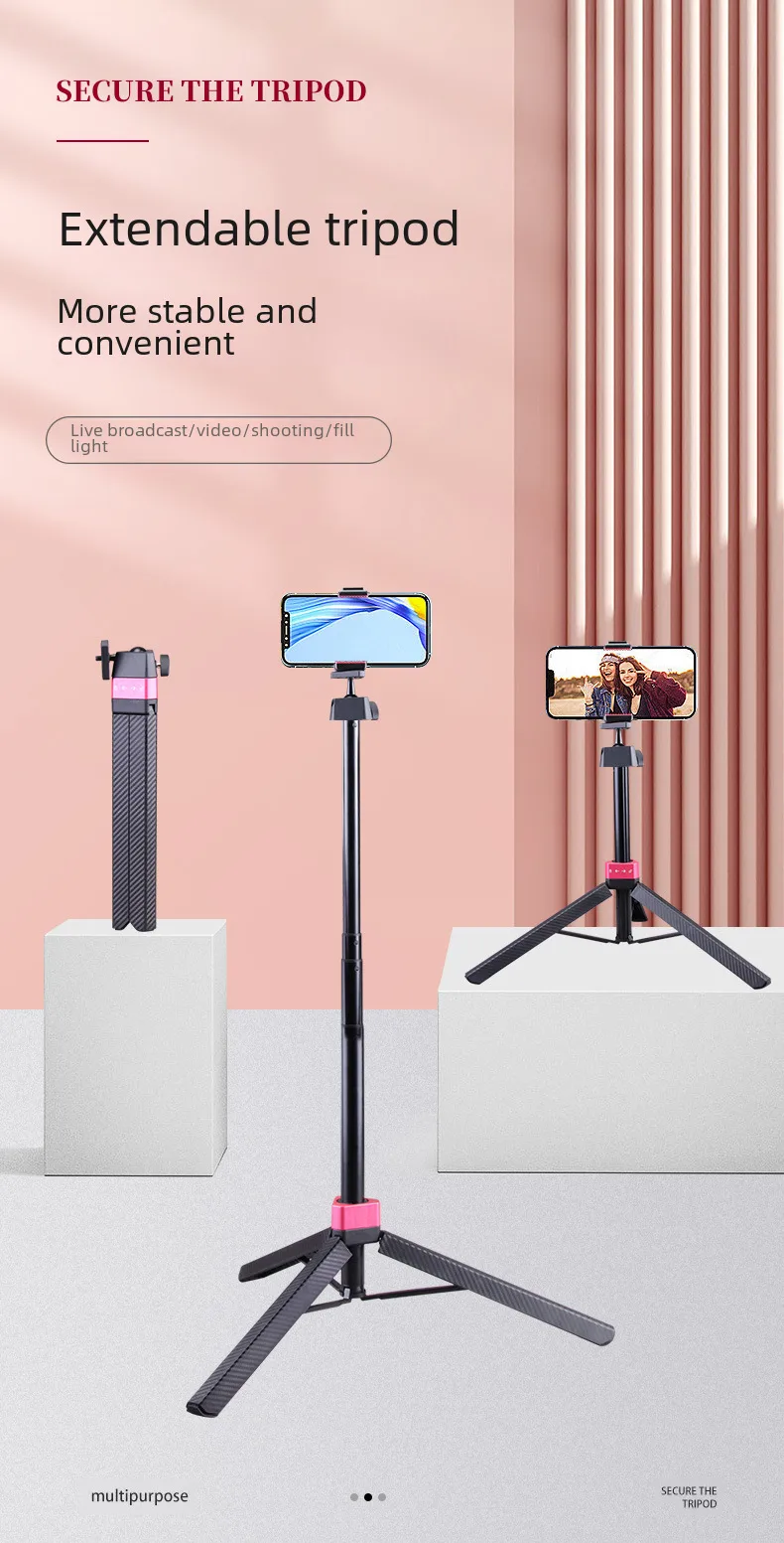 Digital Computer/mobile Selfie Stick Handheld Extendable Monopod Tripod Bracket Live Broadcast Bracket For Photography display picture 2