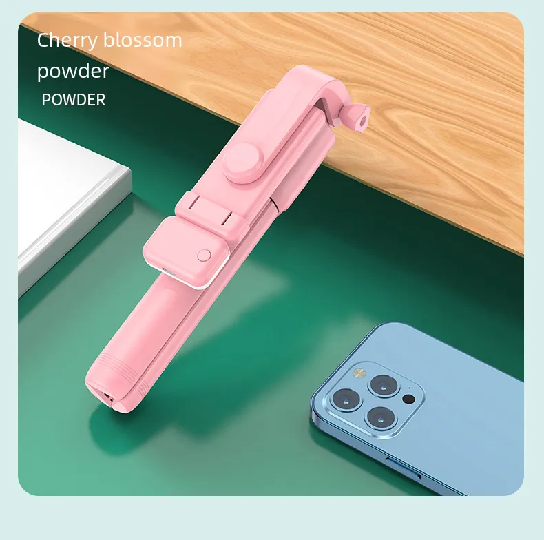 Direct Mini Portable Handheld Mobile Phone Bluetooth Selfie Stick Tripod Flash Light Photography Tool display picture 13