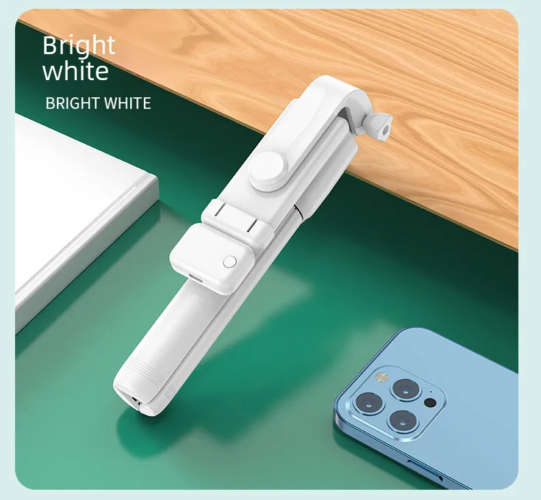 Direct Mini Portable Handheld Mobile Phone Bluetooth Selfie Stick Tripod Flash Light Photography Tool display picture 15
