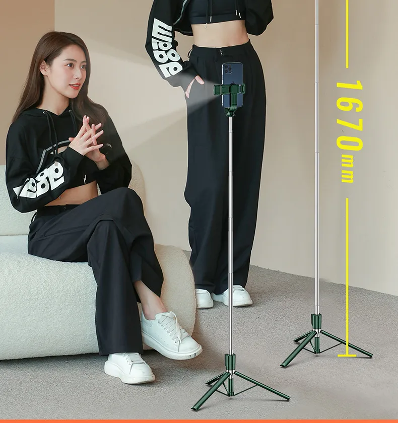Digital Computer/mobile Selfie Stick Handheld Extendable Monopod Tripod Bracket Live Broadcast Bracket For Photography display picture 46