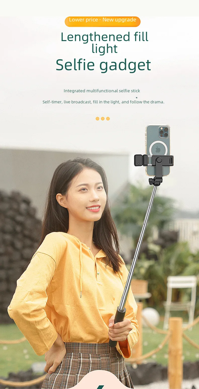 Digital Computer/mobile Selfie Stick Handheld Extendable Monopod Tripod Bracket Live Broadcast Bracket For Photography display picture 49