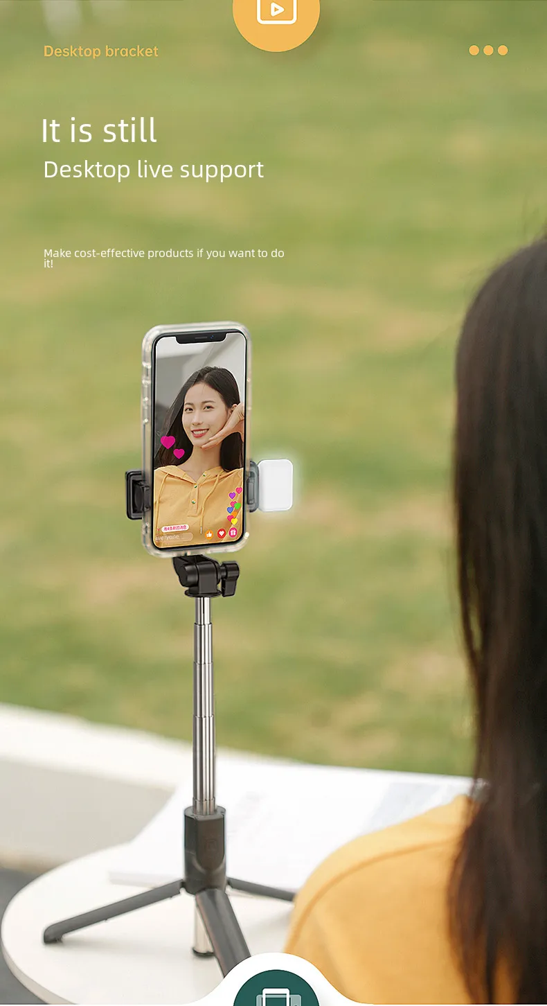 Digital Computer/mobile Selfie Stick Handheld Extendable Monopod Tripod Bracket Live Broadcast Bracket For Photography display picture 57