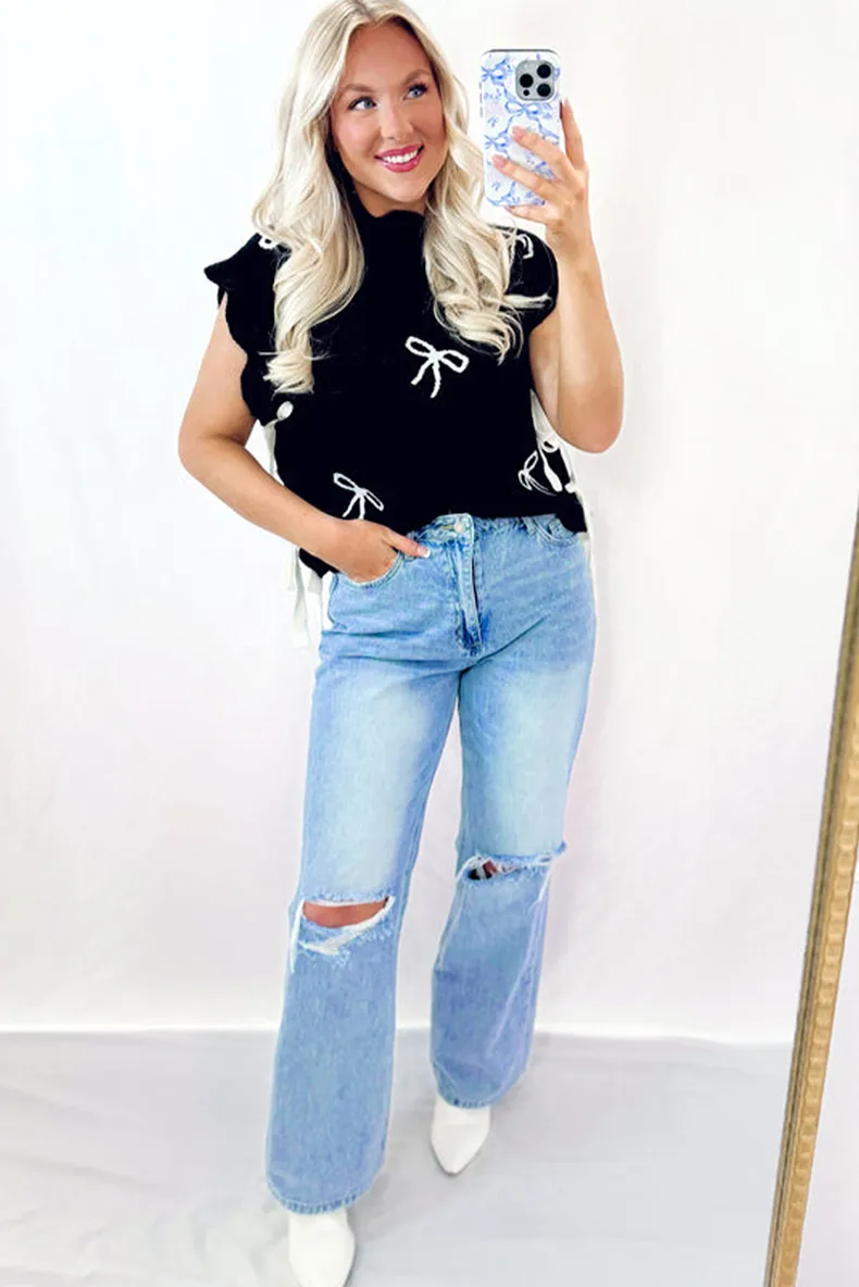 Women's Vest Short Sleeve Sweaters & Cardigans Casual Bow Knot display picture 2