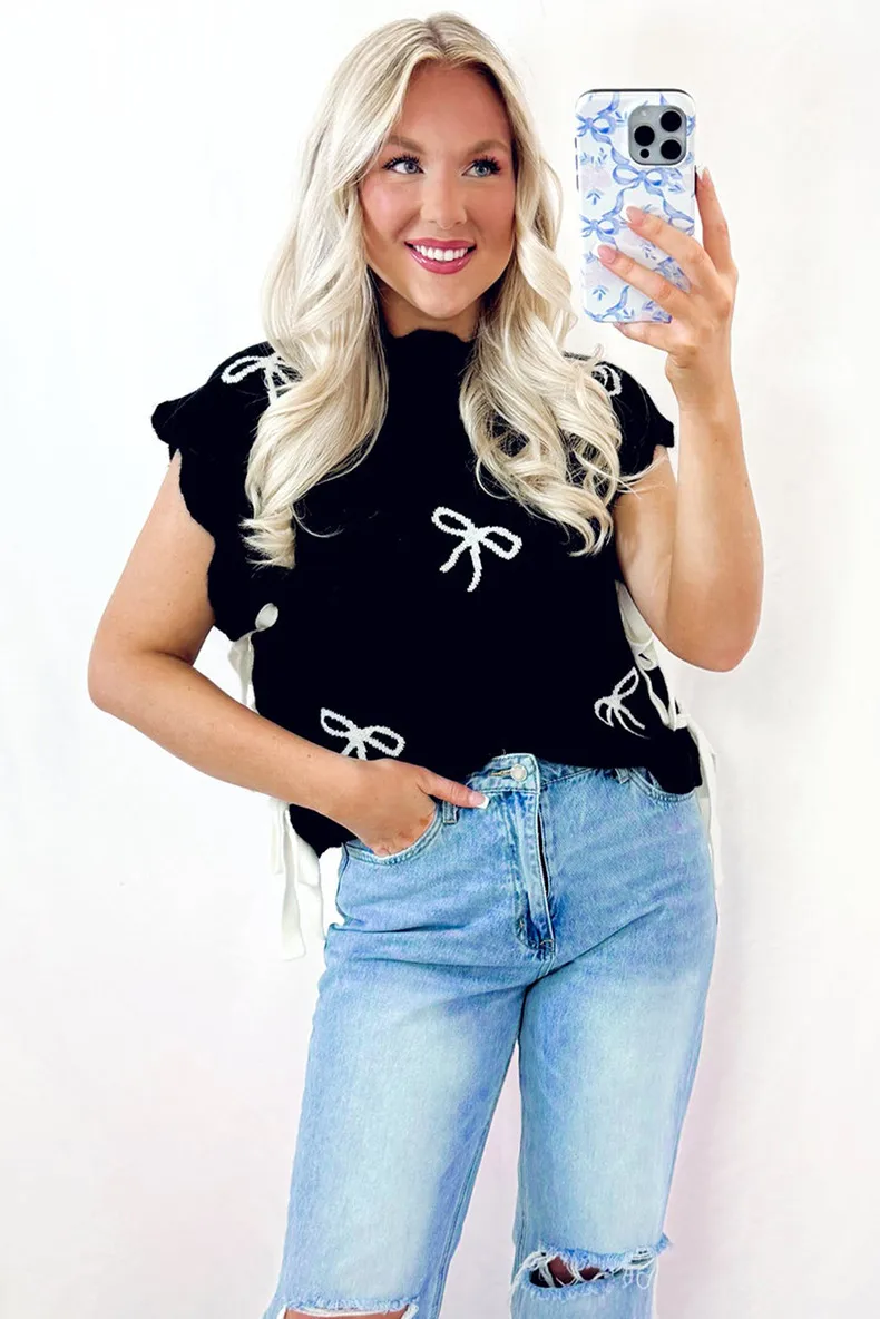 Women's Vest Short Sleeve Sweaters & Cardigans Casual Bow Knot display picture 5