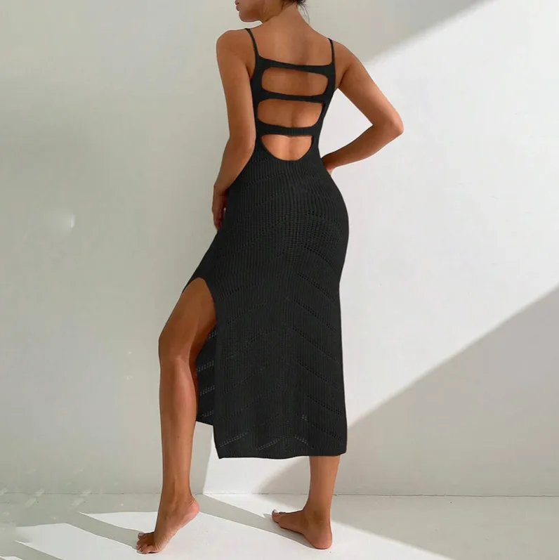 Women's Sundress Elegant Sexy Halter Neck Sleeveless Stripe Midi Dress Beach display picture 8