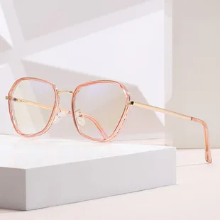 Modern Style Classic Style Geometric Pc Cat Eye Discoloration Full Frame Glasses display picture 3