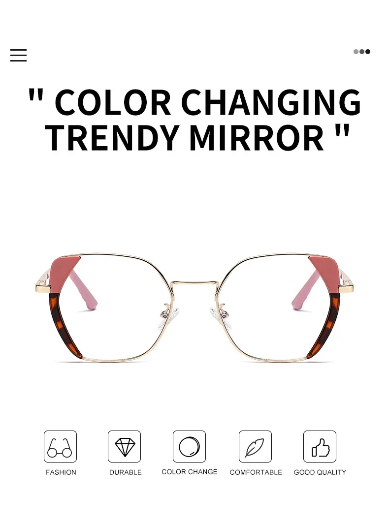 Streetwear Geometric Tac Cat Eye Full Frame Glasses display picture 2