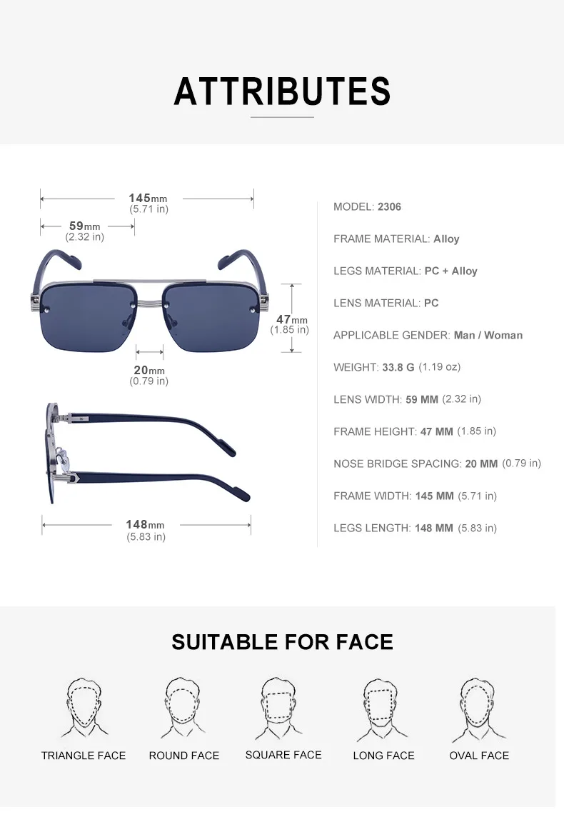 Streetwear Geometric Pc Square Full Frame Glasses display picture 10