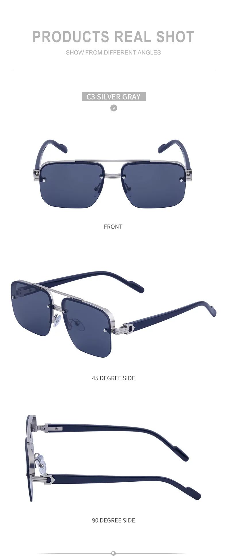 Streetwear Geometric Pc Square Full Frame Glasses display picture 12