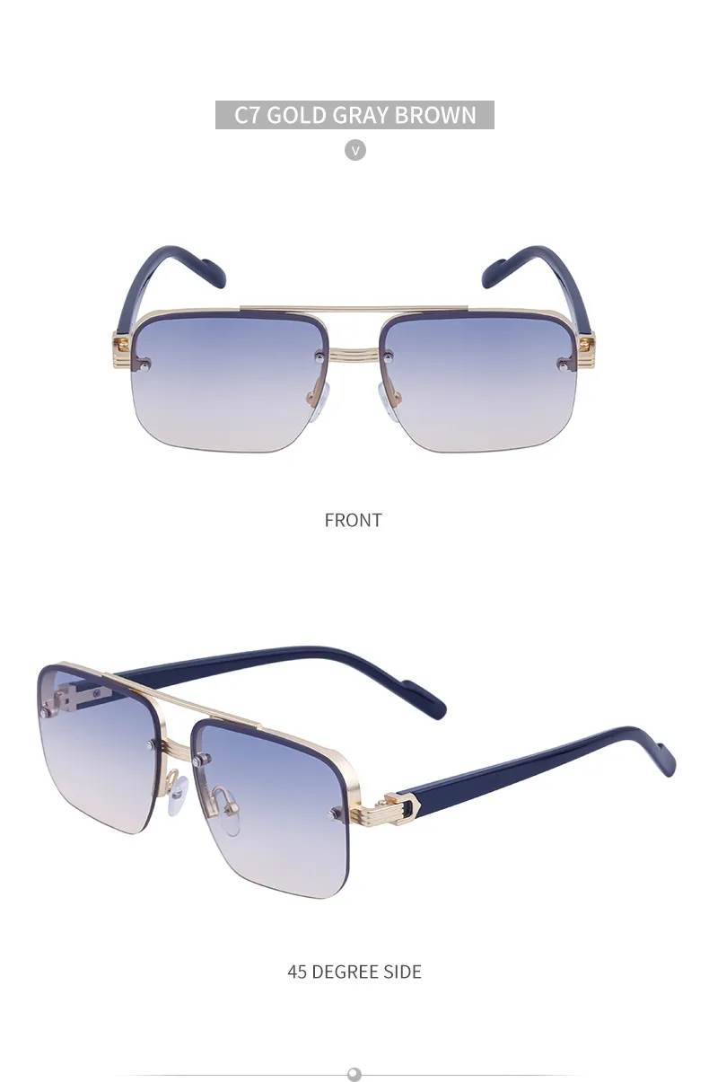 Streetwear Geometric Pc Square Full Frame Glasses display picture 19
