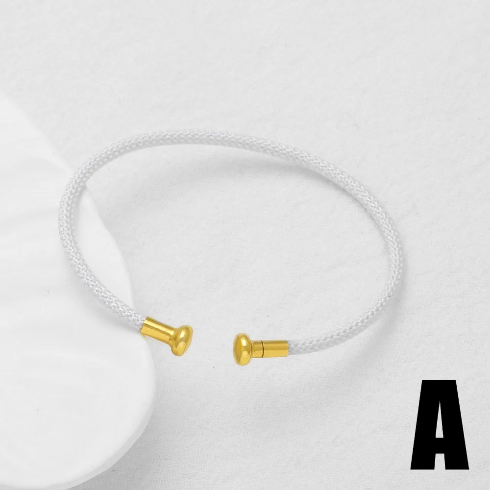 Modern Style Simple Style C Shape Rope Copper 18K Gold Plated Unisex Bangle display picture 4
