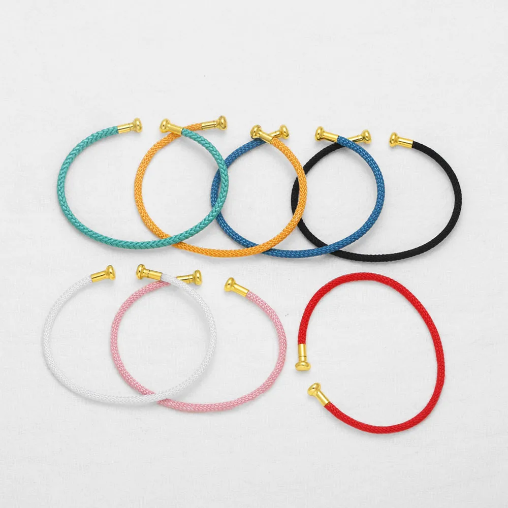 Modern Style Simple Style C Shape Rope Copper 18K Gold Plated Unisex Bangle display picture 11