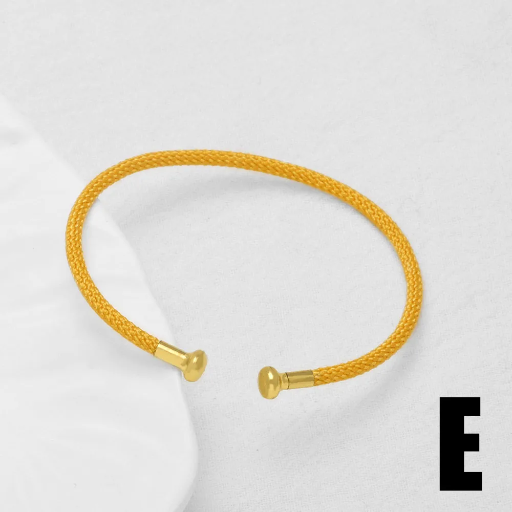 Modern Style Simple Style C Shape Rope Copper 18K Gold Plated Unisex Bangle display picture 9