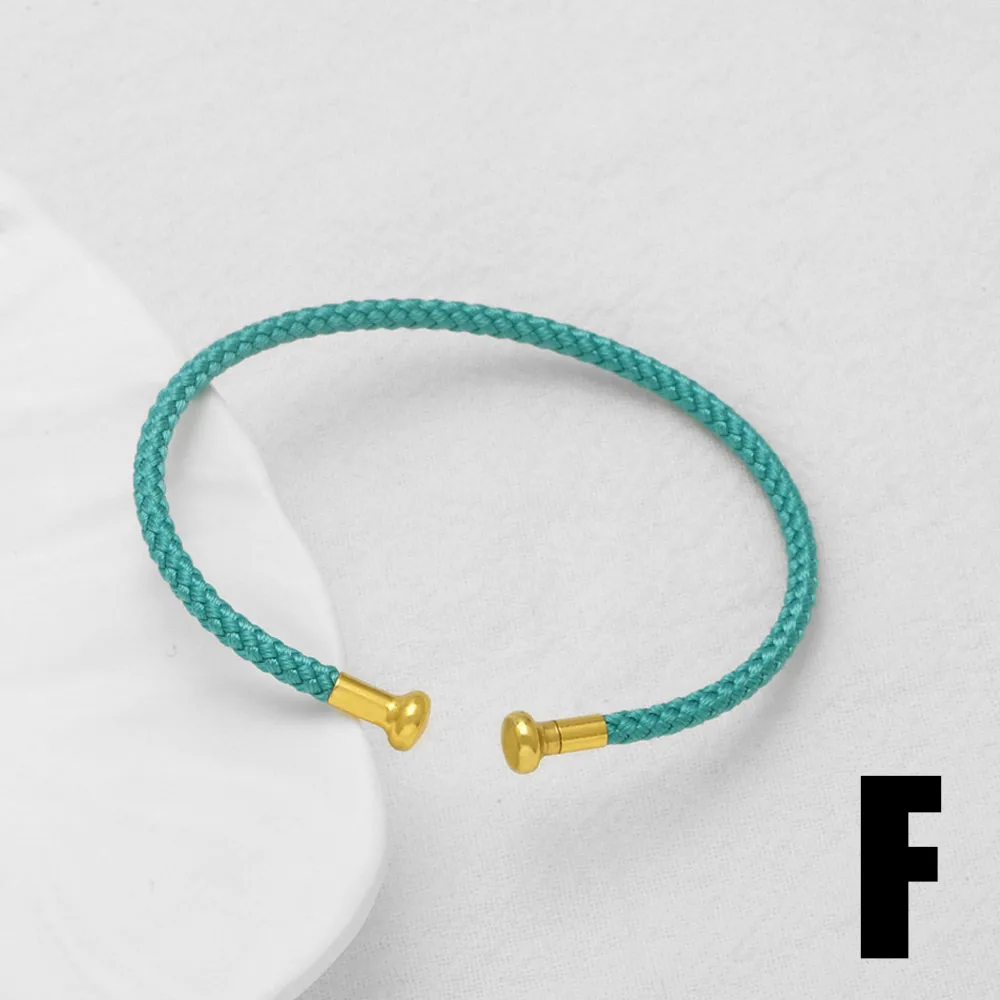 Modern Style Simple Style C Shape Rope Copper 18K Gold Plated Unisex Bangle display picture 10