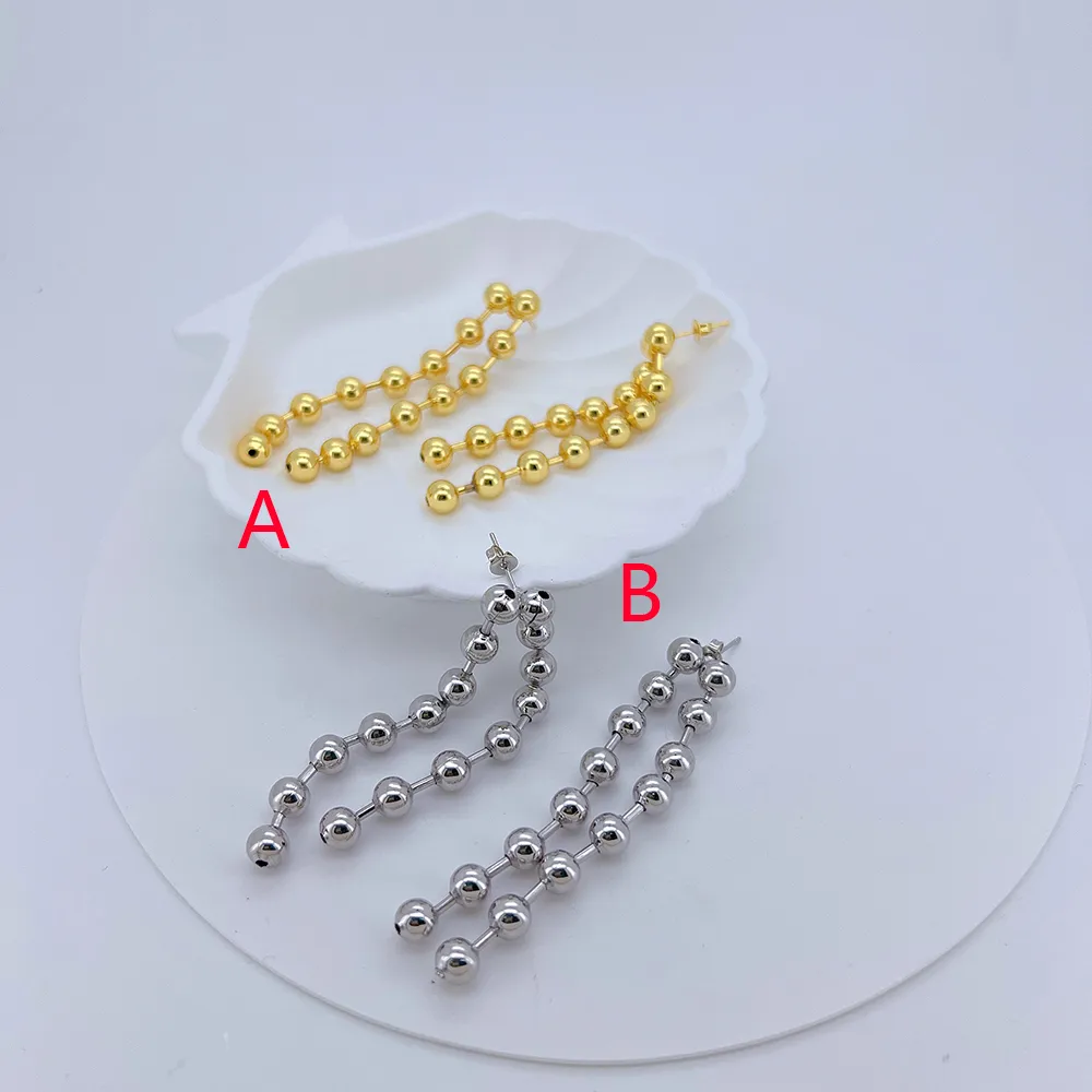 1 Pair/Package Vacation Modern Style Simple Style Round Polishing Copper 18K Gold Plated White Gold Plated Drop Earrings display picture 2