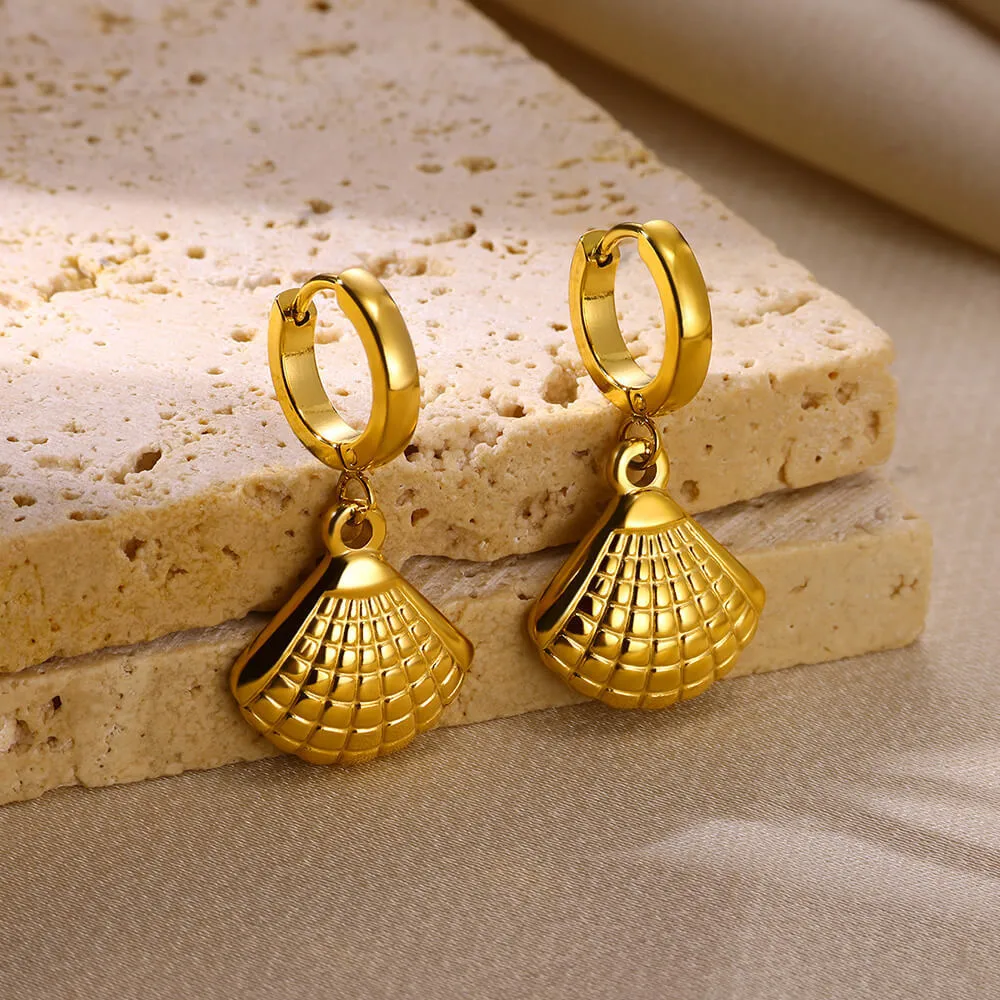 1 Pair Simple Style Ocean 304 Stainless Steel Drop Earrings display picture 2