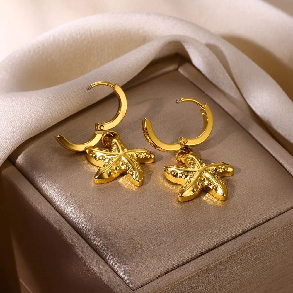 1 Pair Simple Style Ocean 304 Stainless Steel Drop Earrings display picture 7
