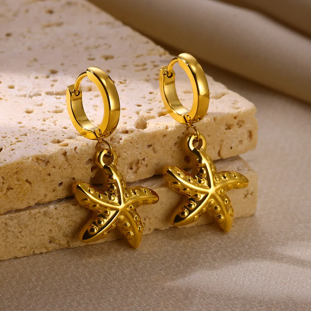 1 Pair Simple Style Ocean 304 Stainless Steel Drop Earrings display picture 6