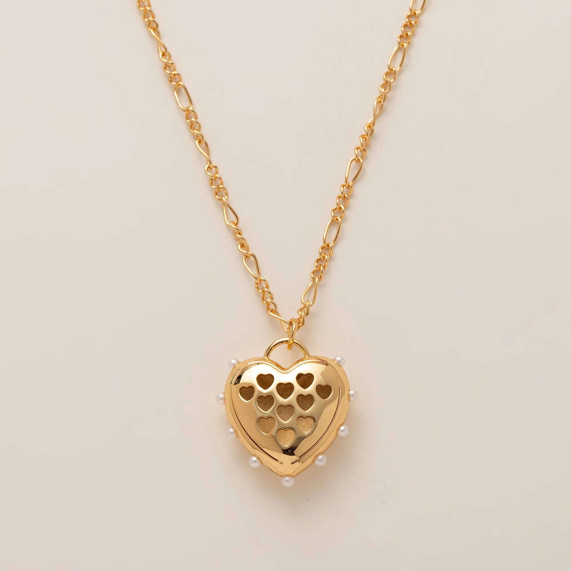 Vintage Style Heart Shape 304 Stainless Steel Imitation Pearl Copper Zircon Gold Plated Unisex Pendant Necklace display picture 8