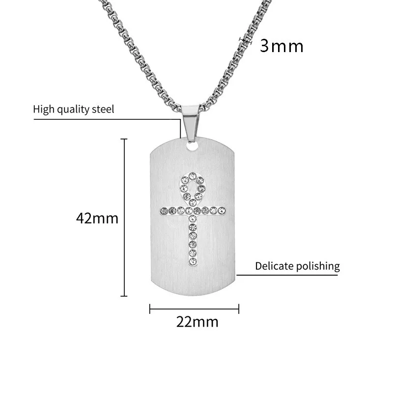 IG Style Cross Titanium Steel Inlay Zircon Women's Pendant Necklace display picture 1