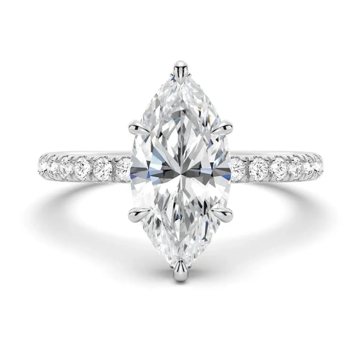 14K Gold Plated White Gold Plated 925 Sterling Silver Zircon Geometric Rings 925 Sterling Silver Rings display picture 9