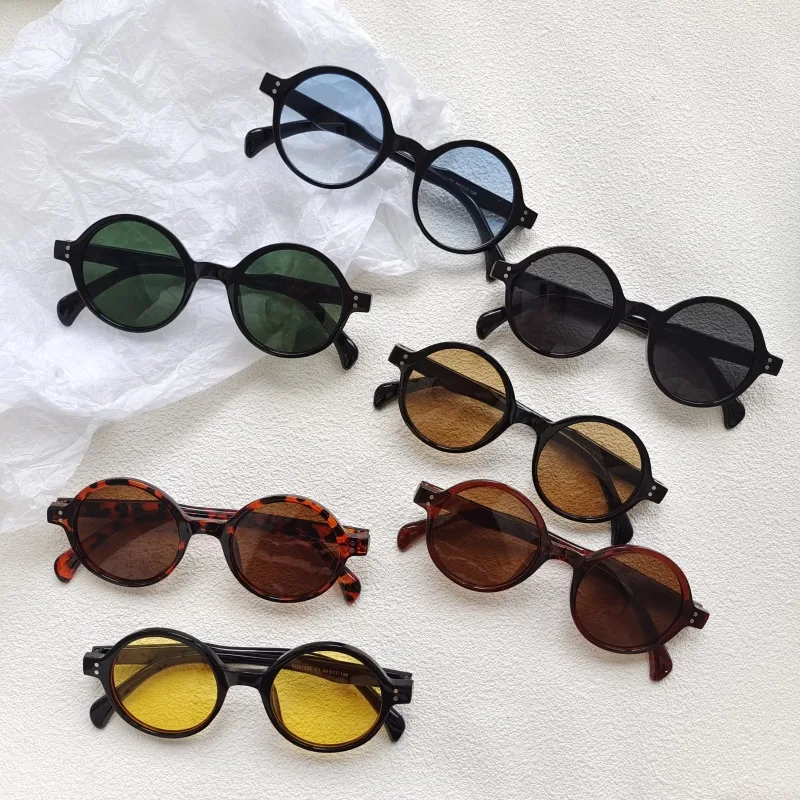 Casual Vacation Modern Style Solid Color Pc Round Frame Full Frame Glasses display picture 1