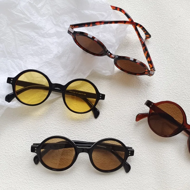 Casual Vacation Modern Style Solid Color Pc Round Frame Full Frame Glasses display picture 3