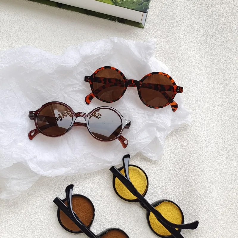 Casual Vacation Modern Style Solid Color Pc Round Frame Full Frame Glasses display picture 6