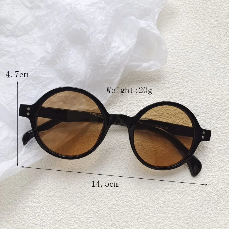 Casual Vacation Modern Style Solid Color Pc Round Frame Full Frame Glasses display picture 4