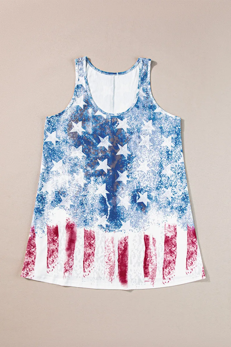 Women's Vest Tank Tops Contrast Binding Casual Star display picture 3