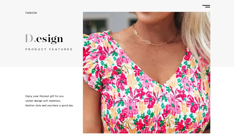 Women's Floral Dress Casual Vacation V Neck Ruffles Short Sleeve Flower Above Knee Holiday Daily display picture 1
