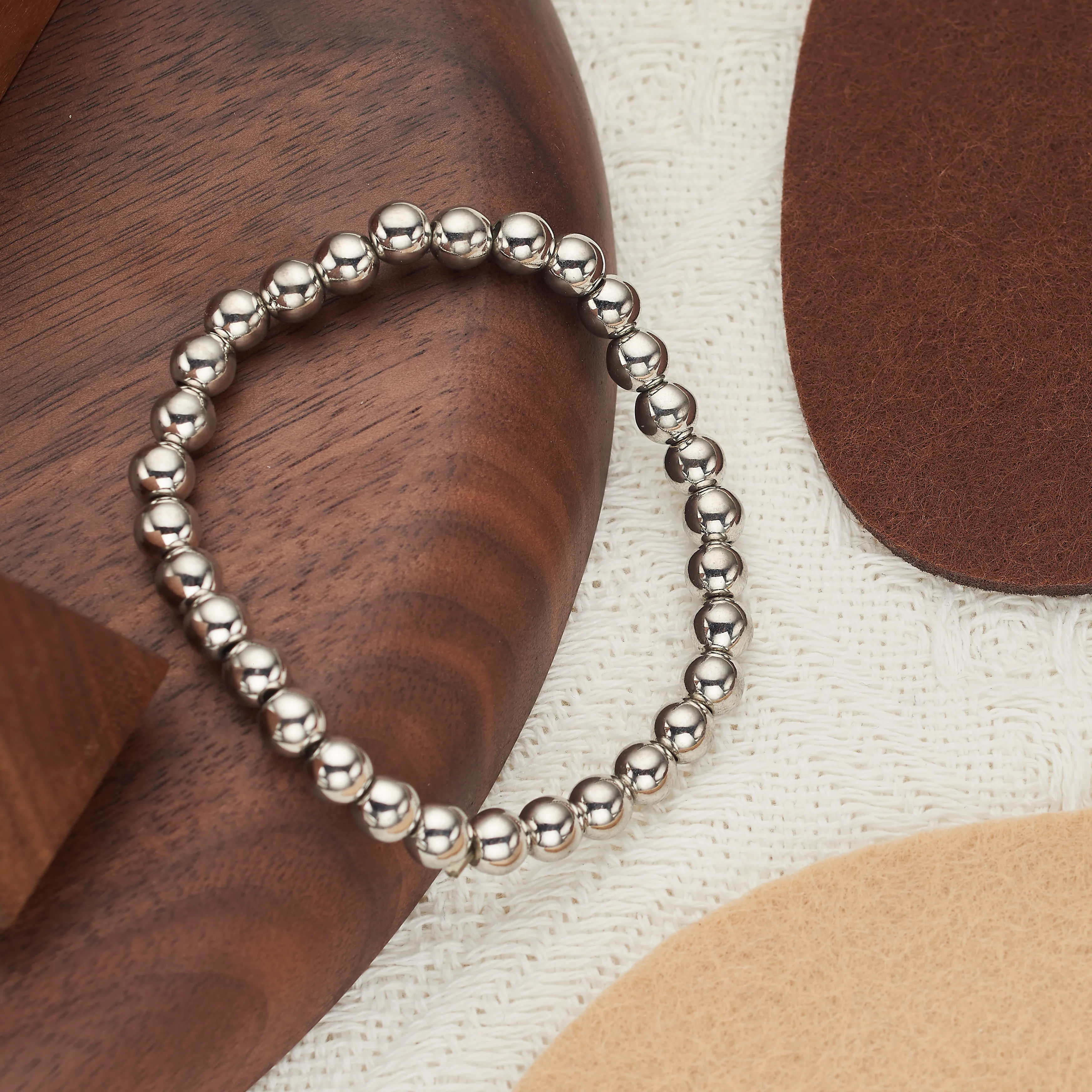 Elegant Simple Style Round Imitation Pearl Unisex Bracelets display picture 3