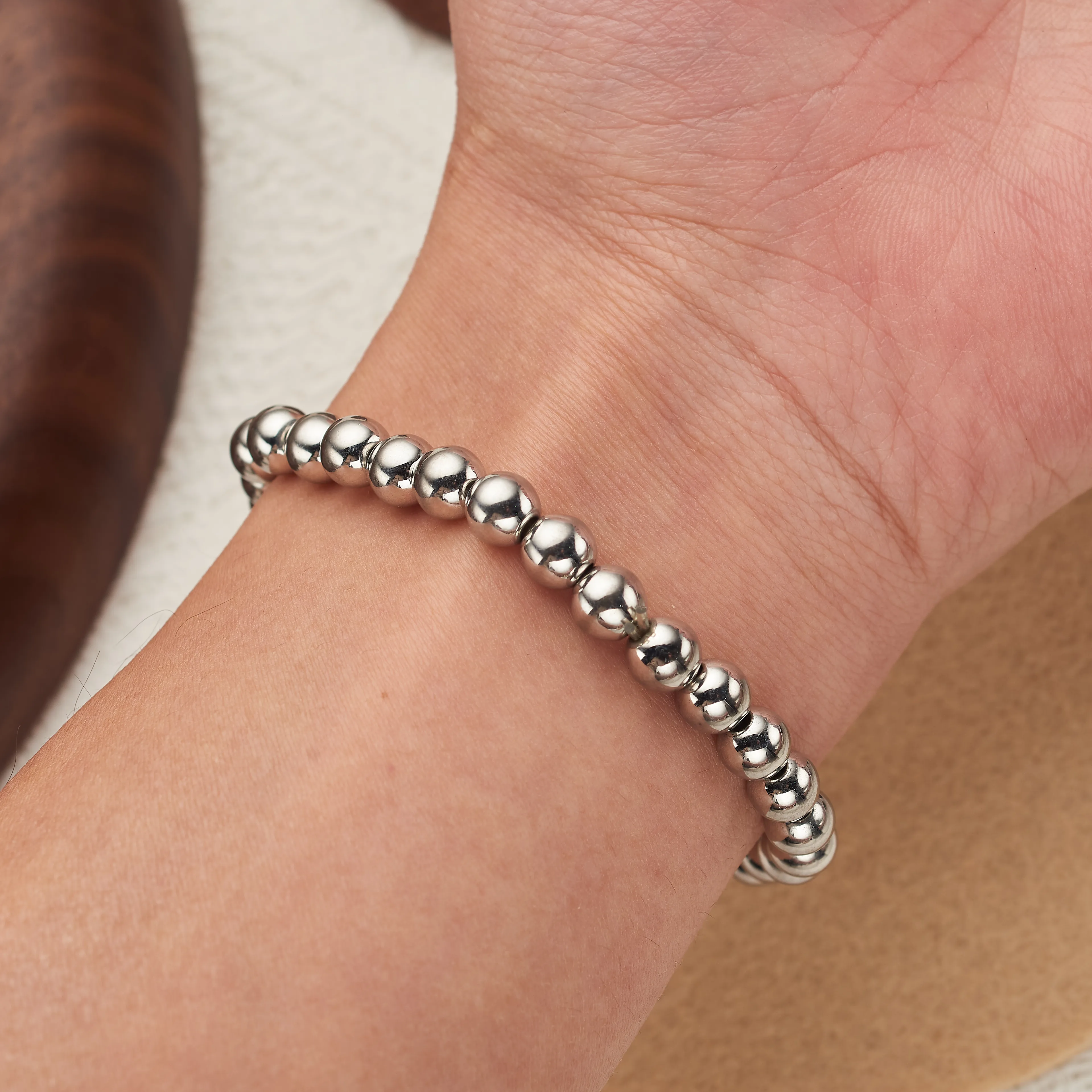 Elegant Simple Style Round Imitation Pearl Unisex Bracelets display picture 4