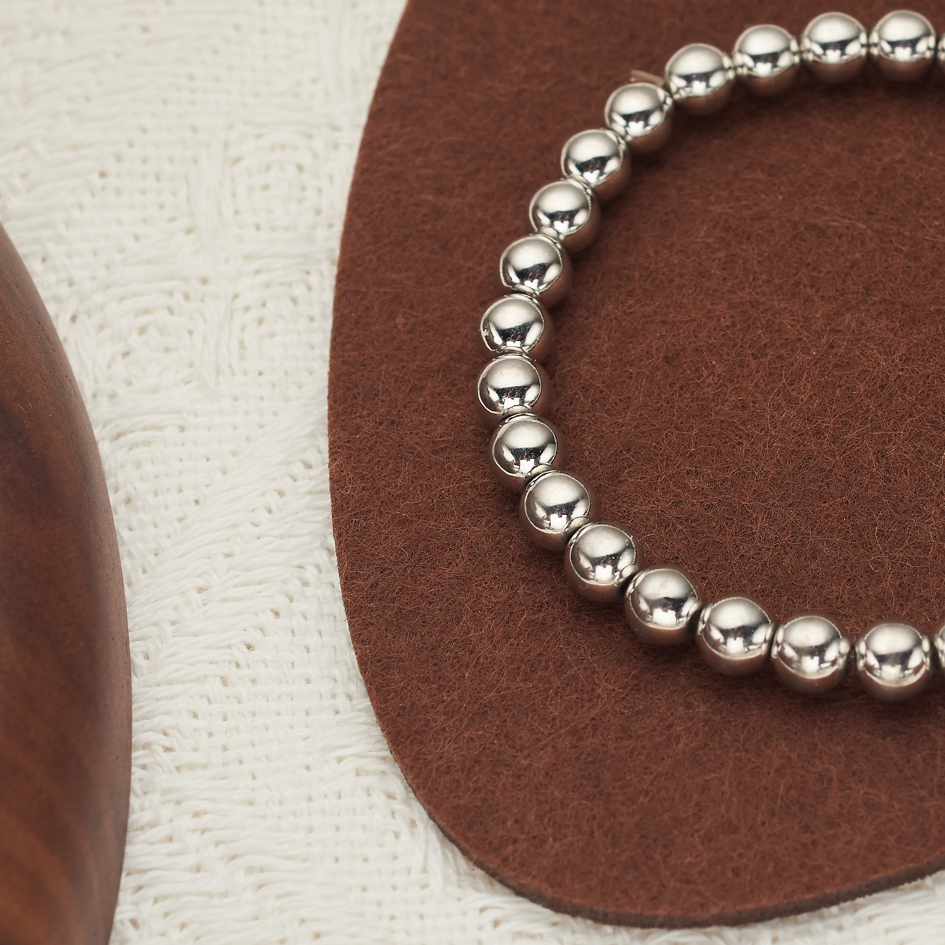 Elegant Simple Style Round Imitation Pearl Unisex Bracelets display picture 2