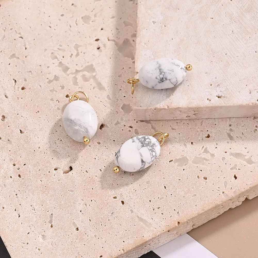 Casual Handmade Simple Style Marble Simple Solid Color 304 Stainless Steel Natural Stone Handmade Polishing Turquoise Amethyst  Tiger Eye Jewelry Accessories display picture 2