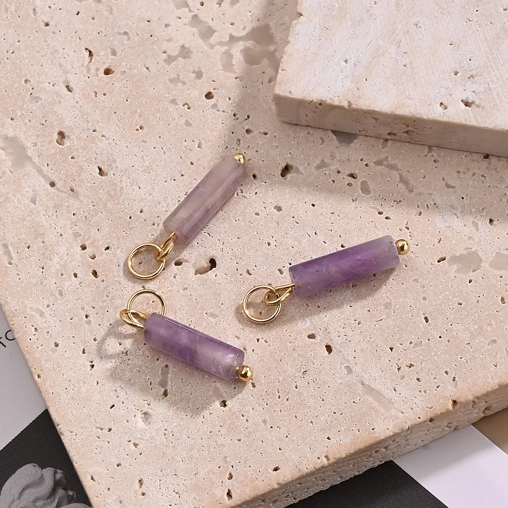 Casual Handmade Simple Style Marble Simple Solid Color 304 Stainless Steel Natural Stone Handmade Polishing Turquoise Amethyst  Tiger Eye Jewelry Accessories display picture 11