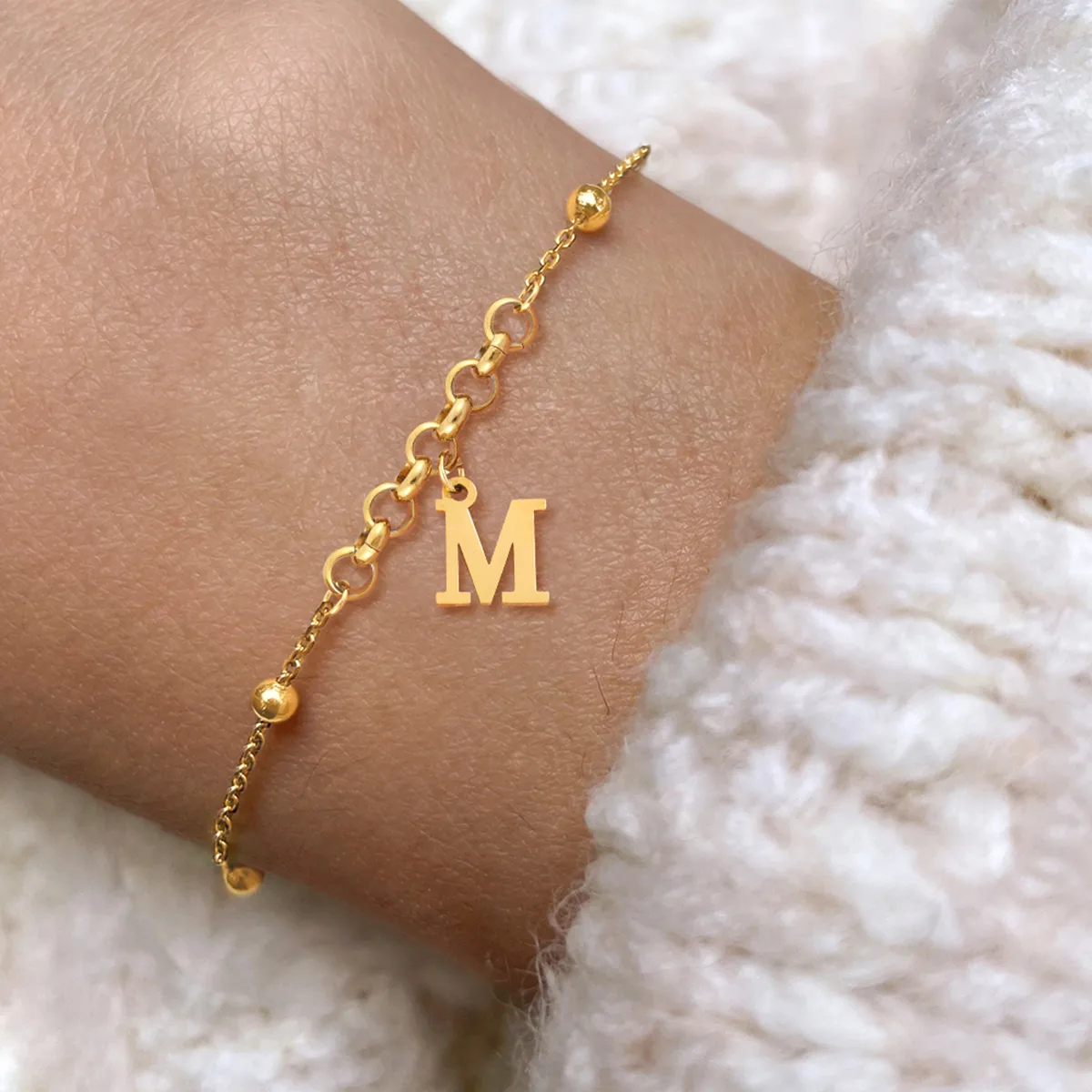 Elegant Simple Style Classic Style Letter 201 Stainless Steel 304 Stainless Steel Women's Bracelets display picture 1