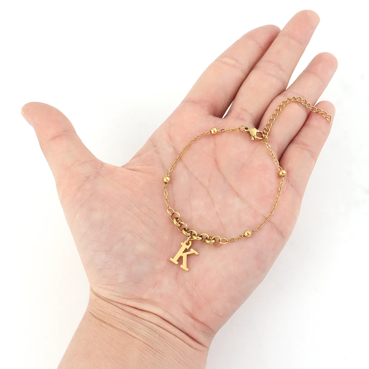 Elegant Simple Style Classic Style Letter 201 Stainless Steel 304 Stainless Steel Women's Bracelets display picture 3