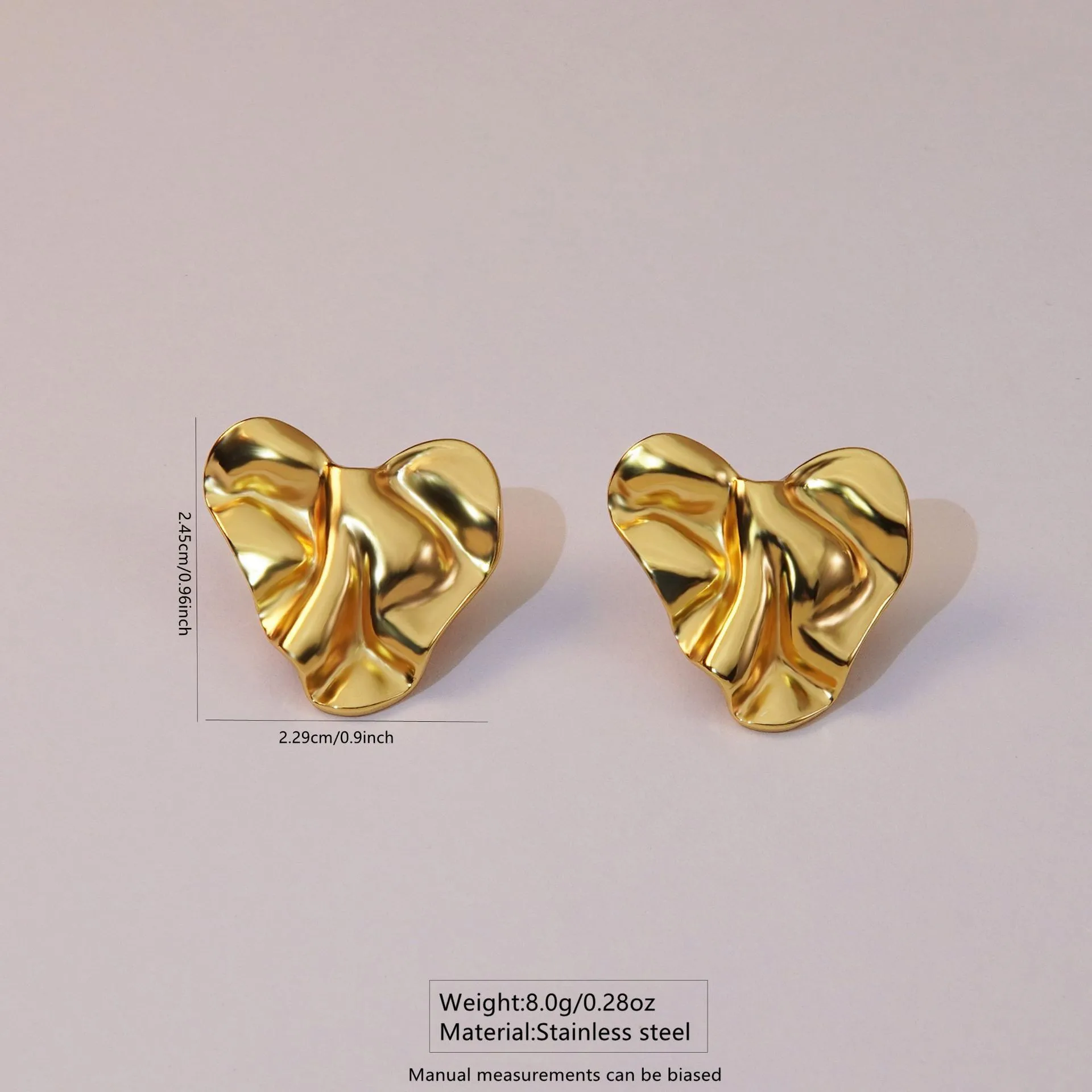 1 Pair Elegant Glam Heart Shape 304 Stainless Steel Ear Studs display picture 5